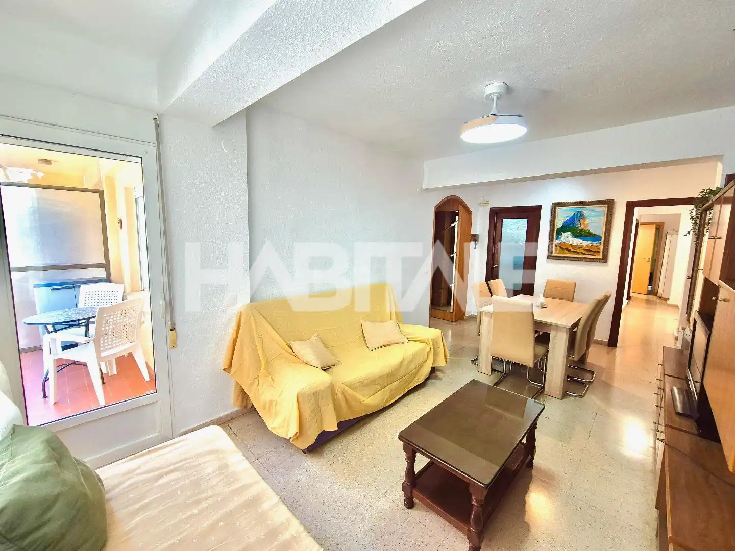 Sala de estar de Piso de alquiler en Calpe / Calp con Terraza, Trastero y Piscina
