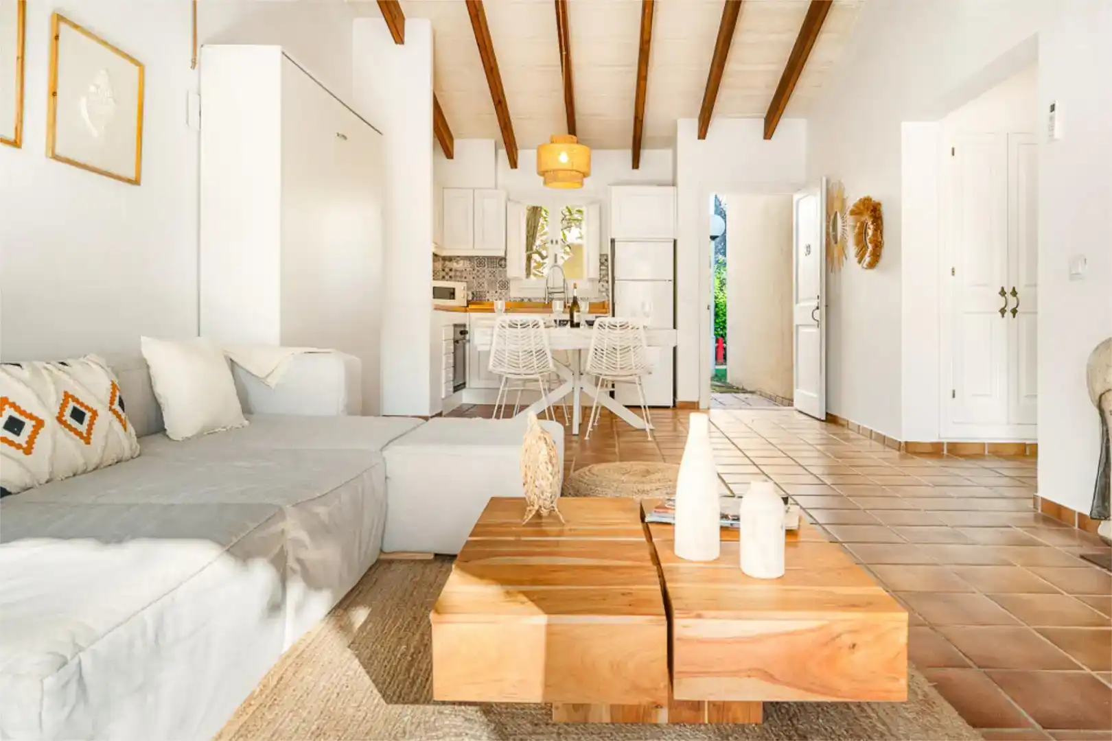 Sala de estar de Casa o chalet de alquiler en Ciutadella de Menorca con Aire acondicionado, Jardín privado y Piscina