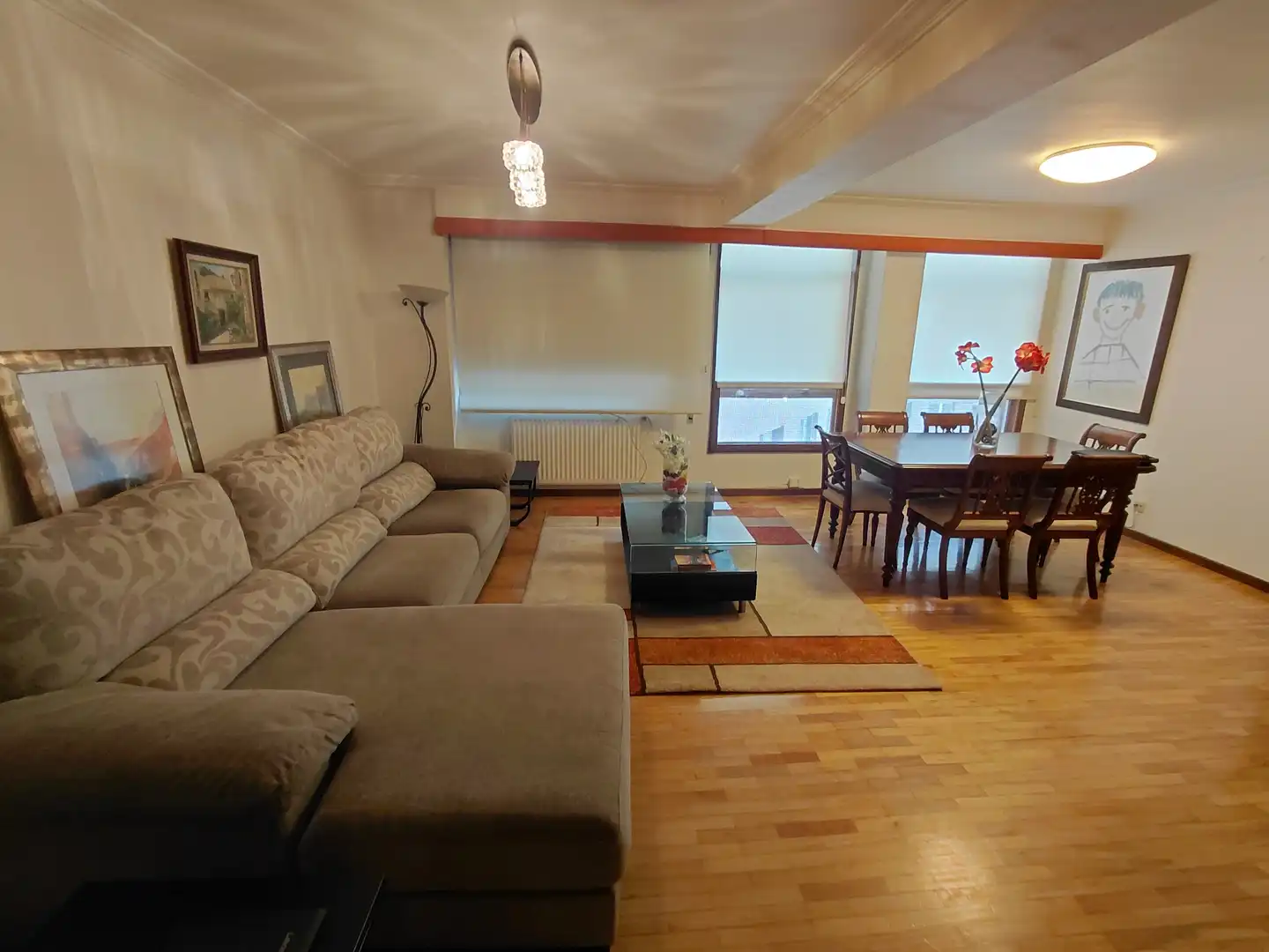 Sala de estar de Dúplex de alquiler en A Coruña Capital  con Jardín privado, Parquet y Amueblado