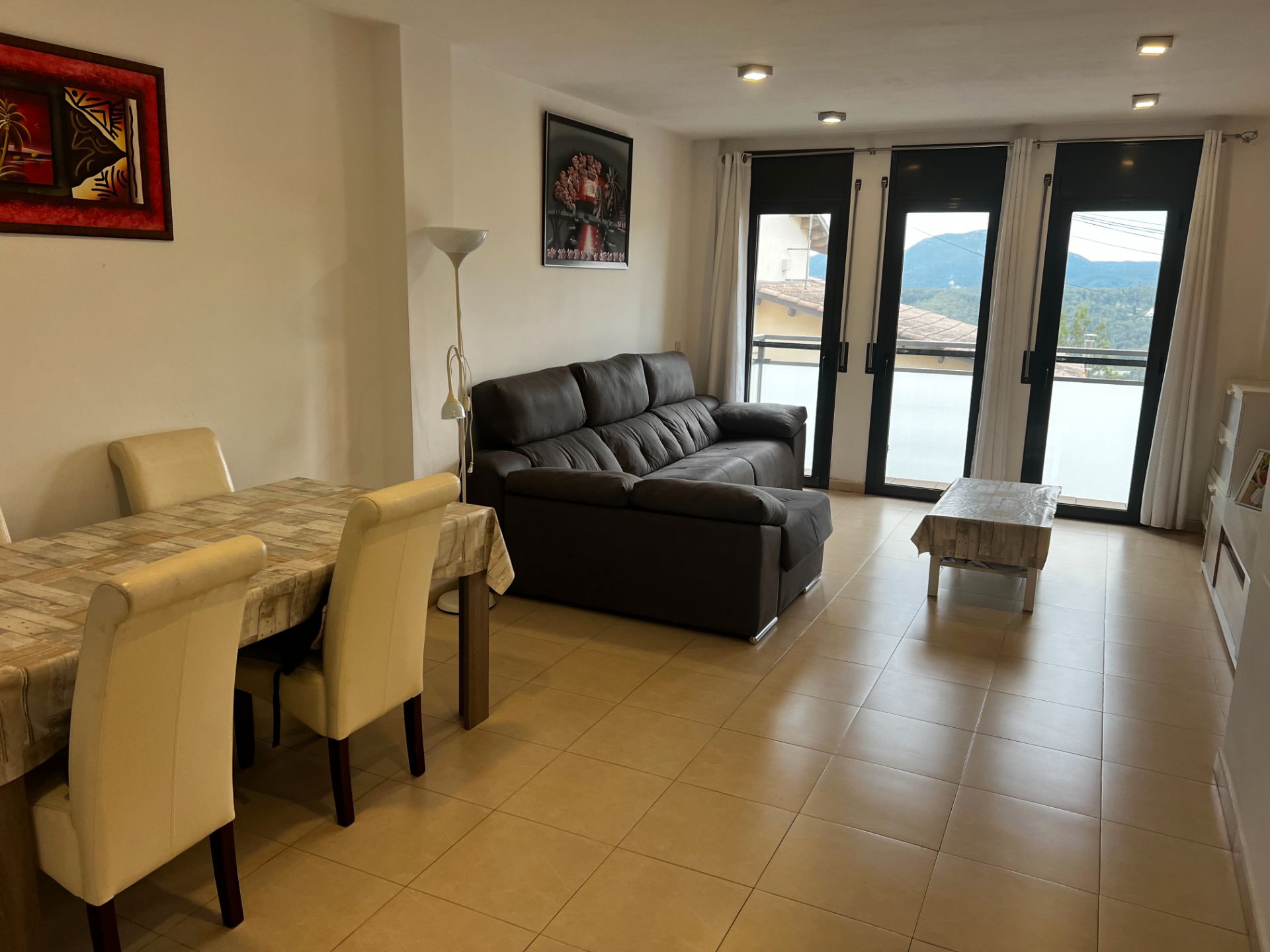 Living room of Flat for sale in Ullastrell  with Oven and Balcony