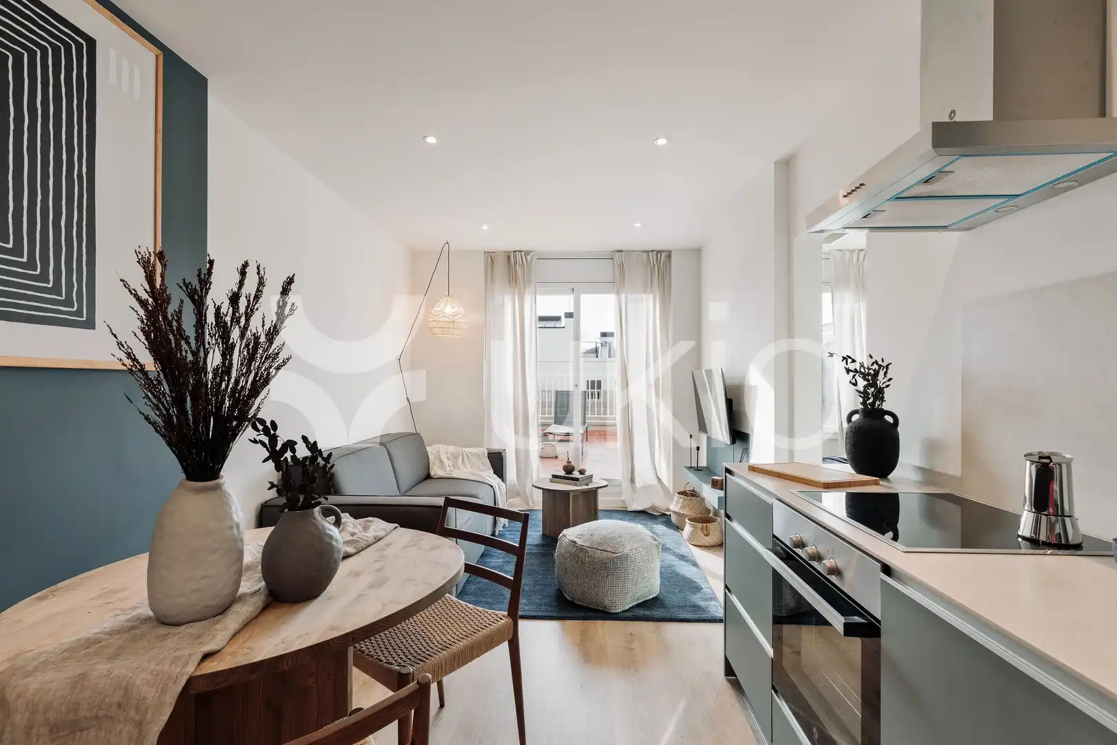 Living room of Attic for rent in Barcelona  with Air Conditioner, Heating and Terrace