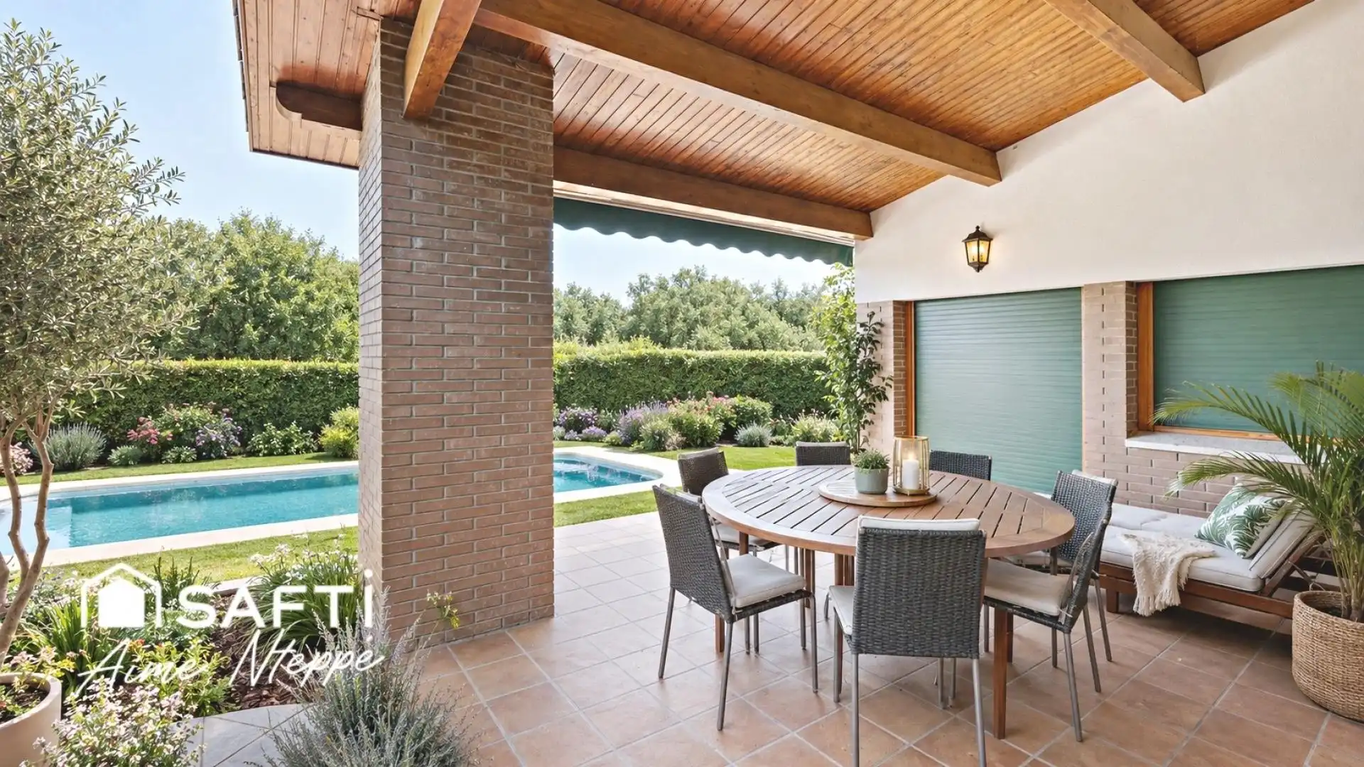 Terrassa de Casa o xalet en venda en Sant Julià de Ramis amb Calefacció, Piscina i Moblat