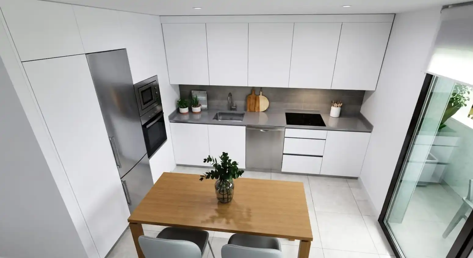 Cocina de Casa adosada en venta en Calafell con Jardín privado, Parquet y Terraza