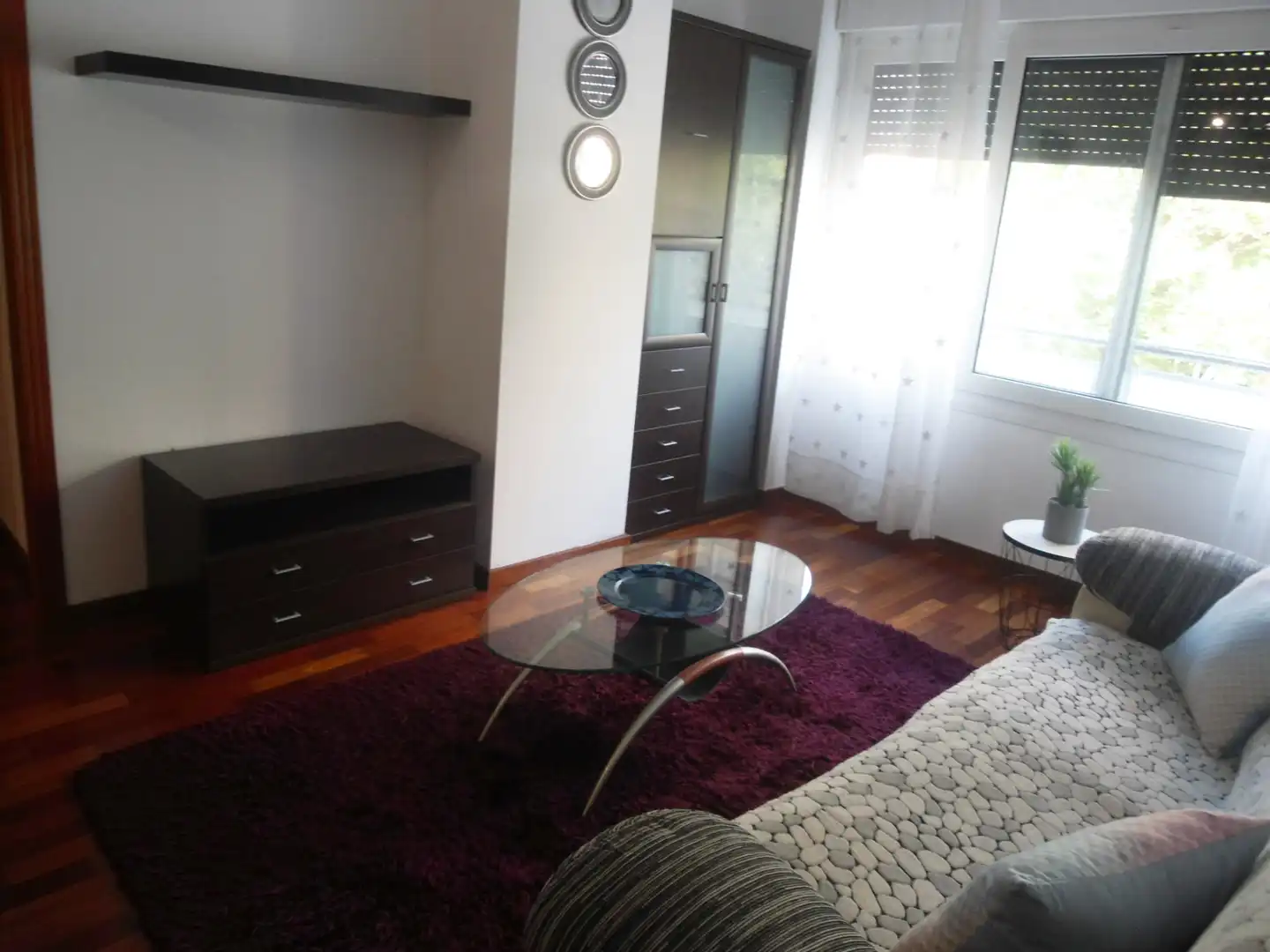 Sala de estar de Apartamento de alquiler en Lleida con Aire acondicionado, Calefacción y Parquet
