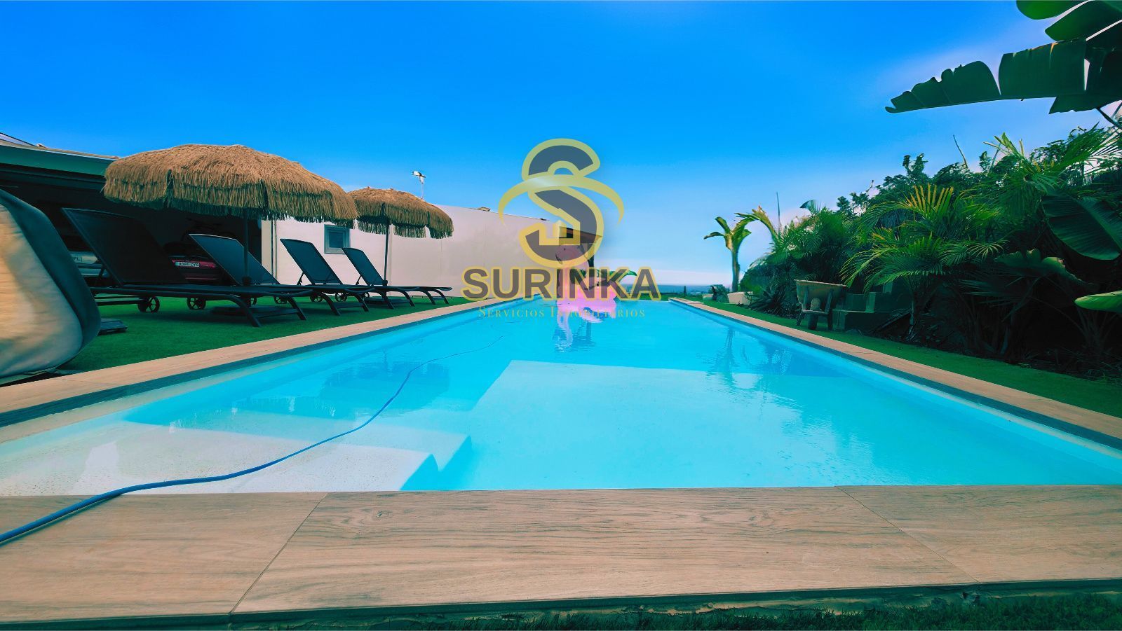 Swimming pool of House or chalet to rent in San Bartolomé de Tirajana  with Air Conditioner, Private garden and Terrace