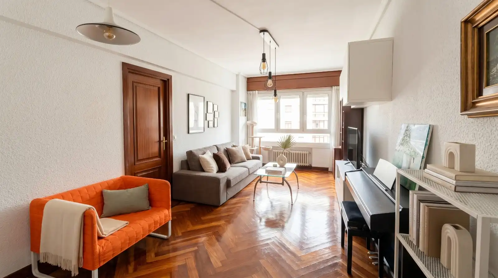 Sala de estar de Piso en venta en Bilbao  con Aire acondicionado, Calefacción y Amueblado