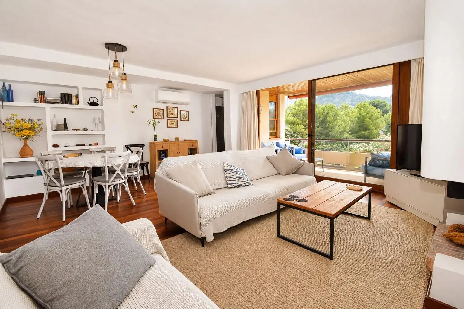 Living room of Flat for sale in Son Servera  with Air Conditioner, Private garden and Terrace