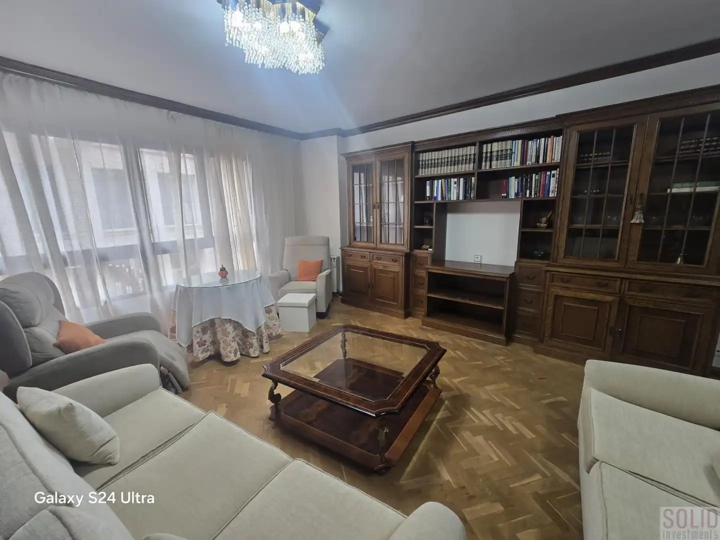 Living room of Flat for rent in Valencia  with Air Conditioner and Balcony