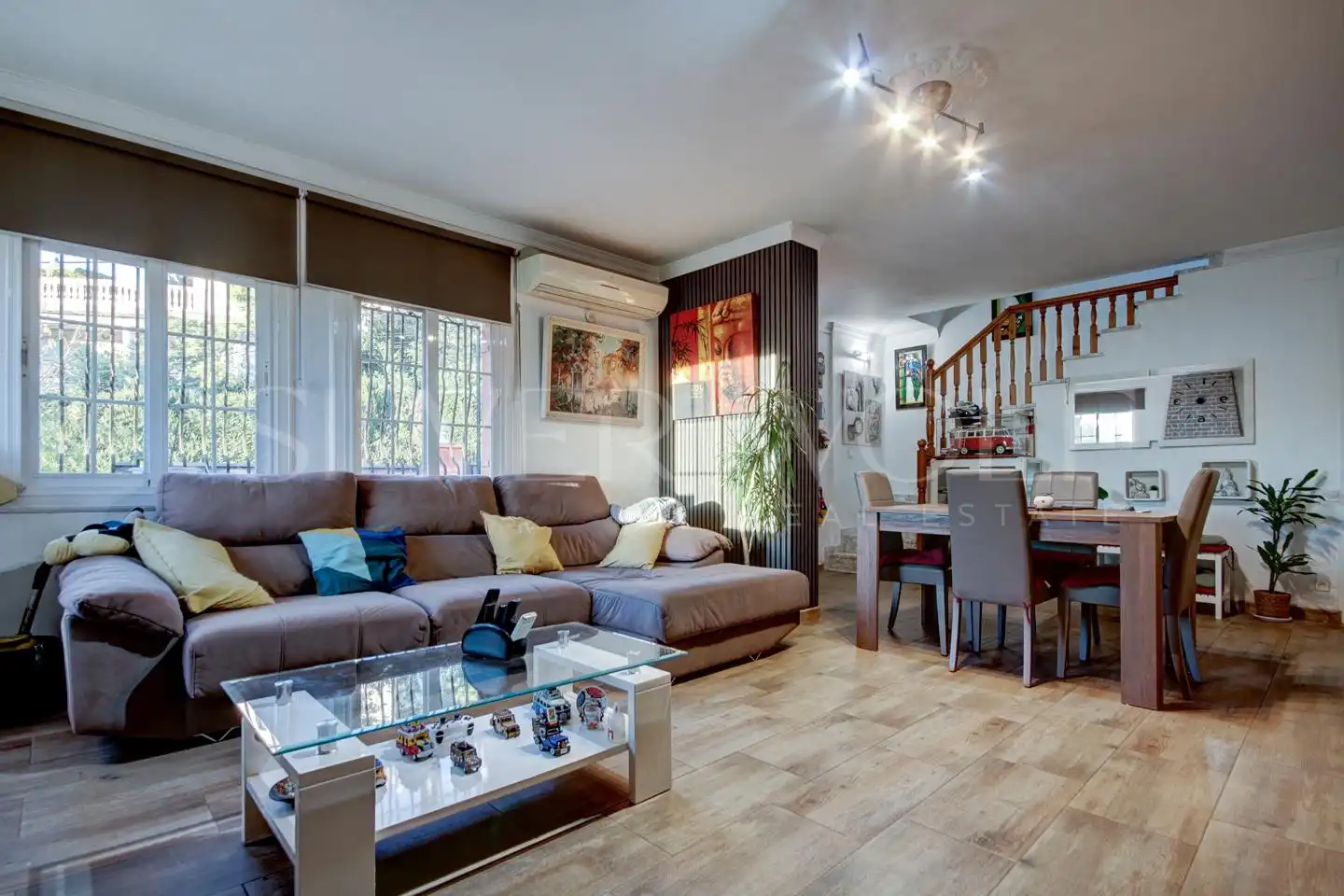 Wohnzimmer von Haus oder Chalet zum Verkauf in Sant Fost de Campsentelles mit Klimaanlage, Heizung und Privatgarten
