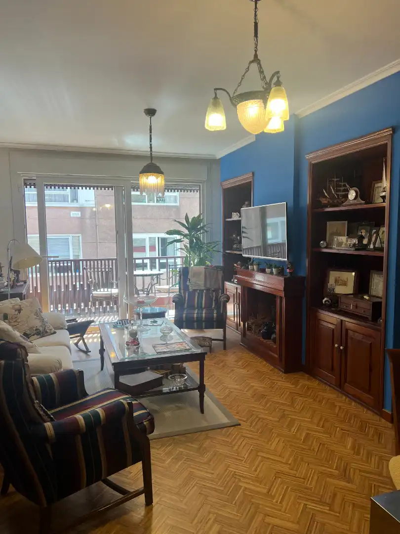 Living room of Apartments for sale in Baiona  with Heating, Furnished and Washing machine