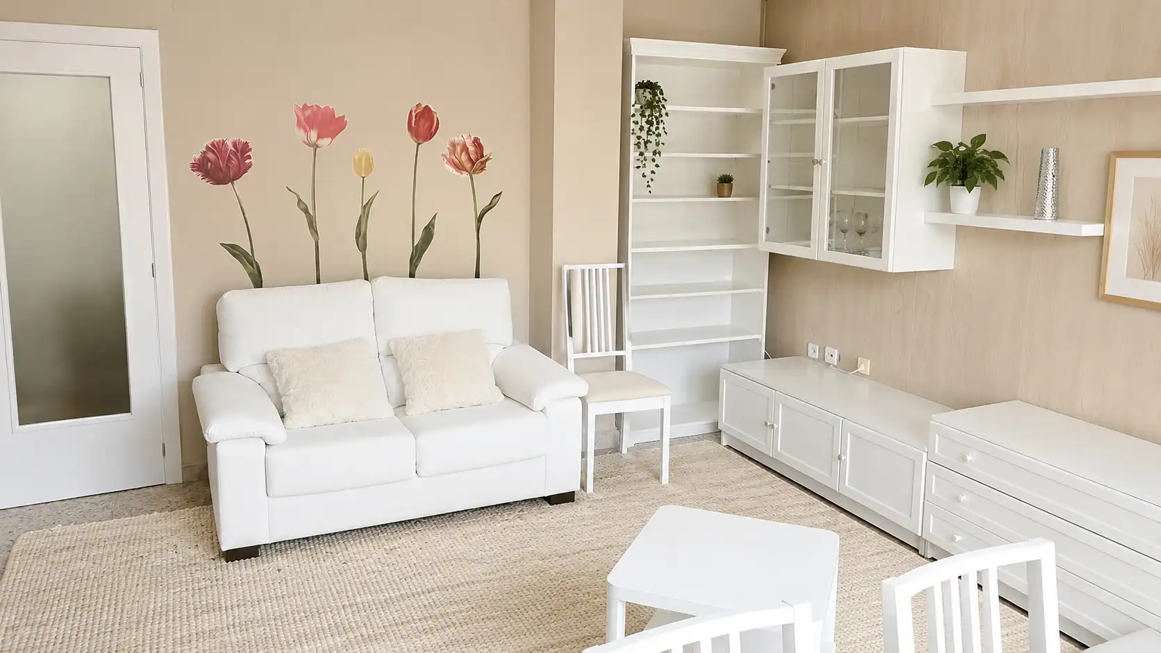 Living room of Flat for sale in Lleida  with Air Conditioner, Heating and Furnished