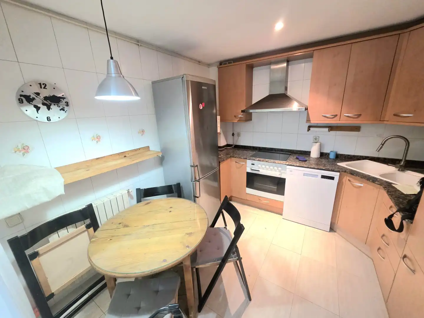 Cocina de Piso de alquiler en Sabadell con Calefacción, Parquet y Amueblado