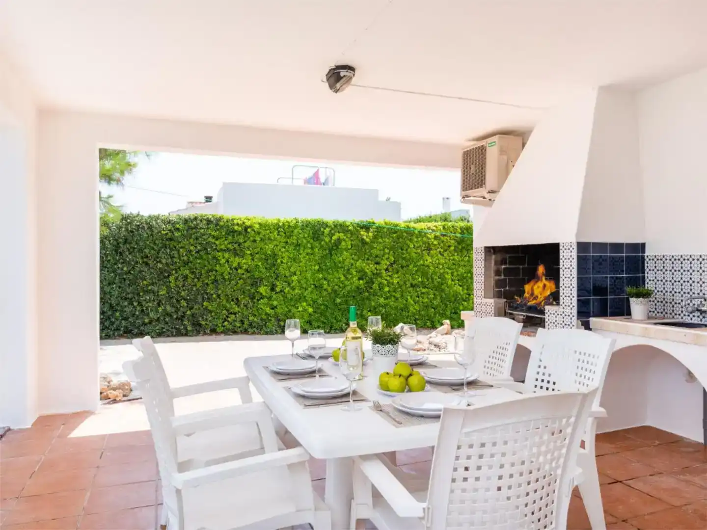 Terrassa de Casa o xalet de lloguer en Ciutadella de Menorca amb Aire condicionat, Jardí privat i Piscina