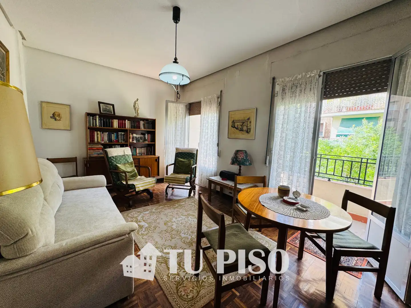 Wohnzimmer von Wohnung zur Miete in Madrid mit Heizung, Terrasse und Möbliert