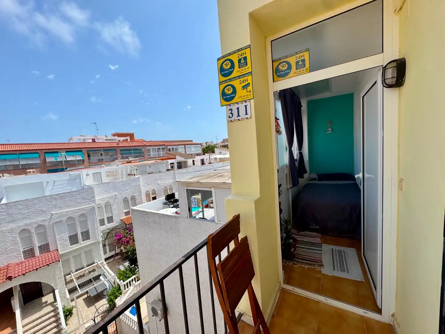Balcony of Study for sale in Torrevieja  with Parquet flooring, Furnished and Alarm