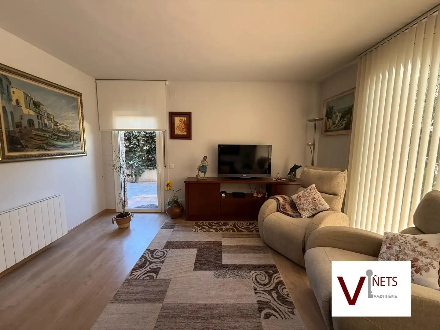 Wohnzimmer von Erdgeschoss zum Verkauf in La Garriga mit Heizung, Privatgarten und Parkett