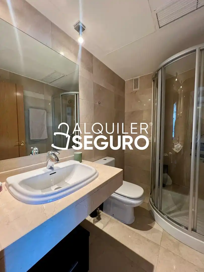 Bathroom of Flat for rent in Madrid  with Air Conditioner, Heating and Swimming Pool