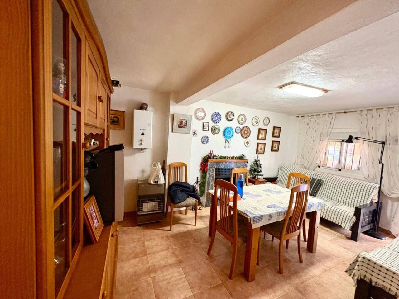 Menjador de Finca rústica en venda en Tibi amb Jardí privat i Piscina