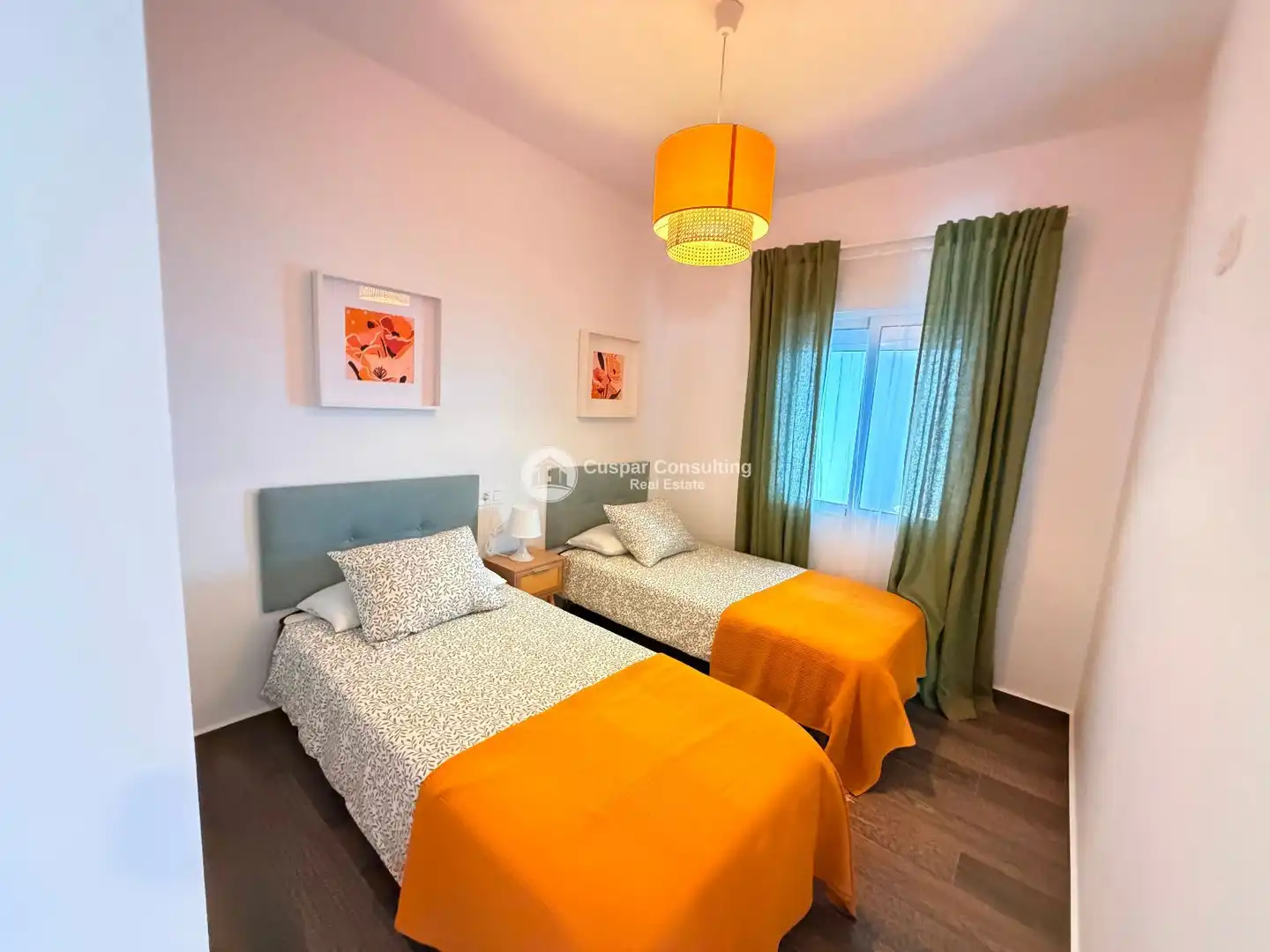 Schlafzimmer von Einfamilien-Reihenhaus zur Miete in San Javier mit Klimaanlage, Heizung und Privatgarten