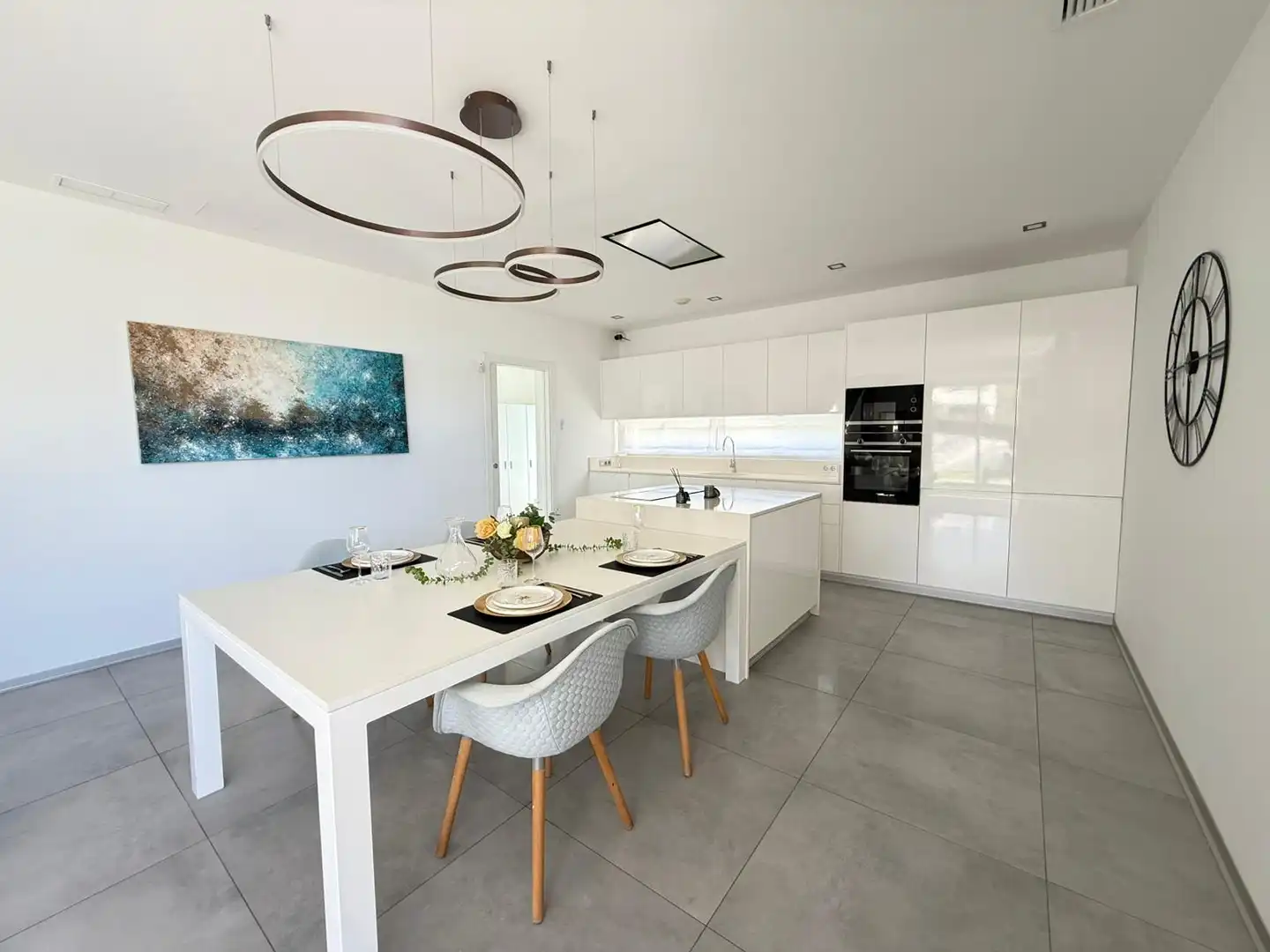 Cocina de Casa o chalet de alquiler en Finestrat con Aire acondicionado, Calefacción y Jardín privado