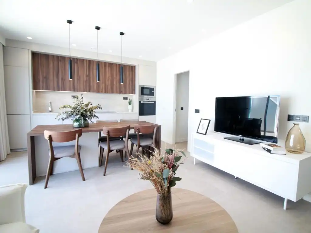 Sala de estar de Casa o chalet en venta en Pilar de la Horadada con Aire acondicionado, Jardín privado y Piscina