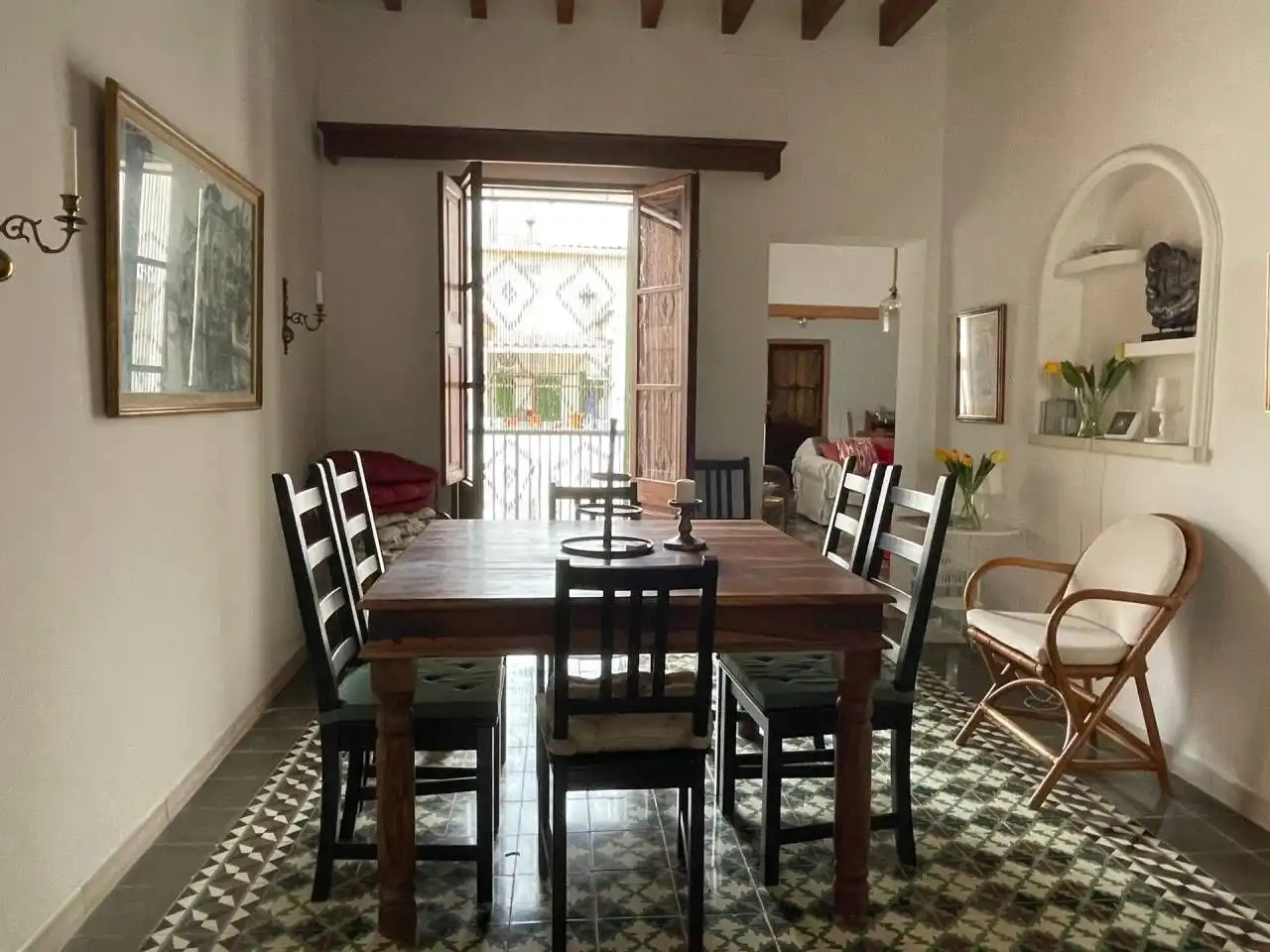 Menjador de Casa o xalet en venda en Sa Pobla amb Terrassa i Moblat