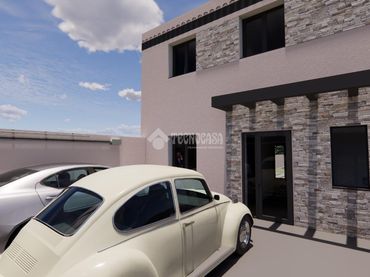 Casa aparellada amb piscina en venda a Covadonga - Los Manzanos