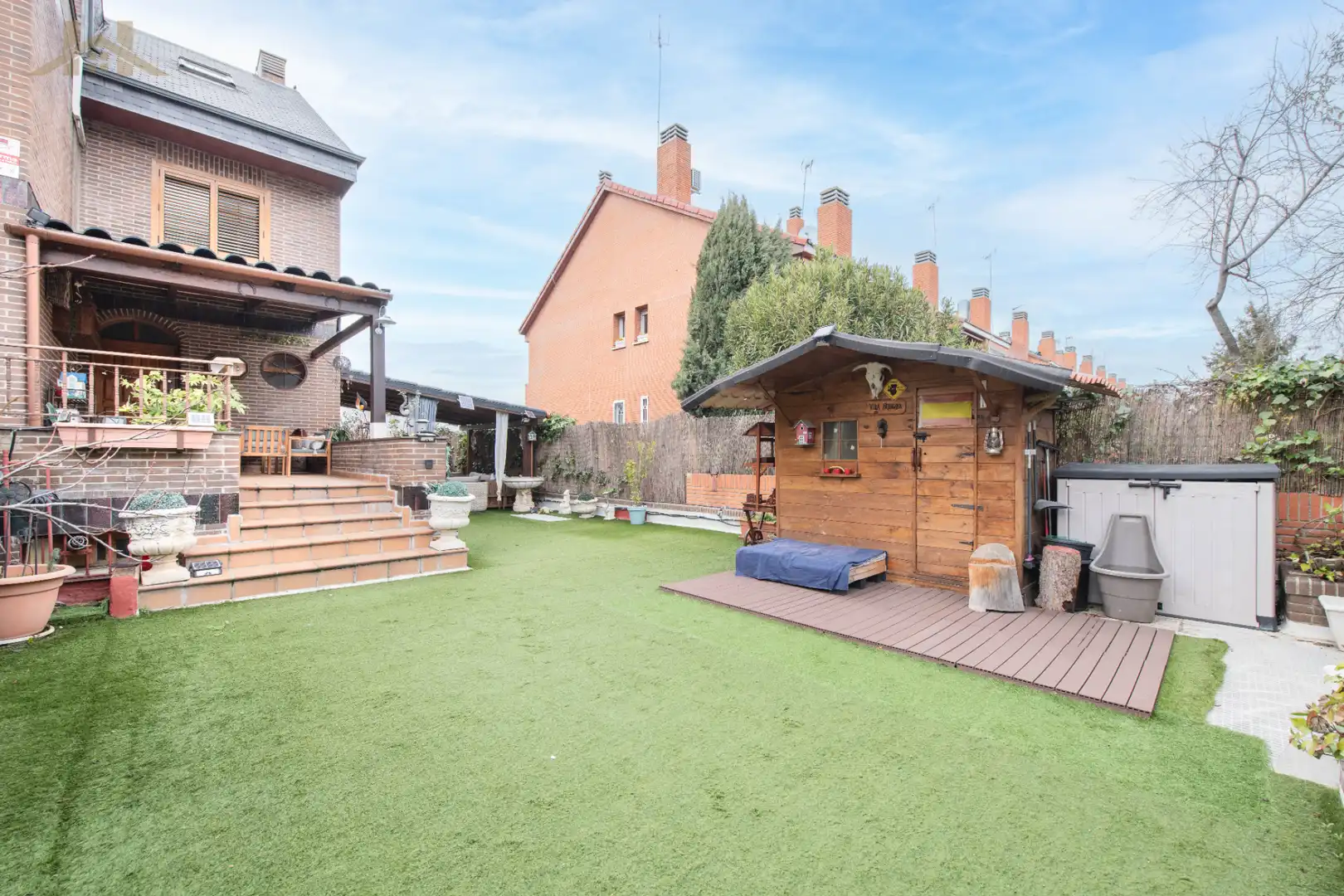 Terrace of Detached homes for sale in  Madrid Capital  with Air Conditioner, Heating and Private garden