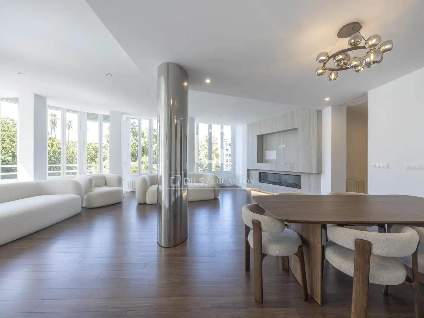 Living room of Flat for rent in Valencia  with Air Conditioner, Heating and Parquet flooring