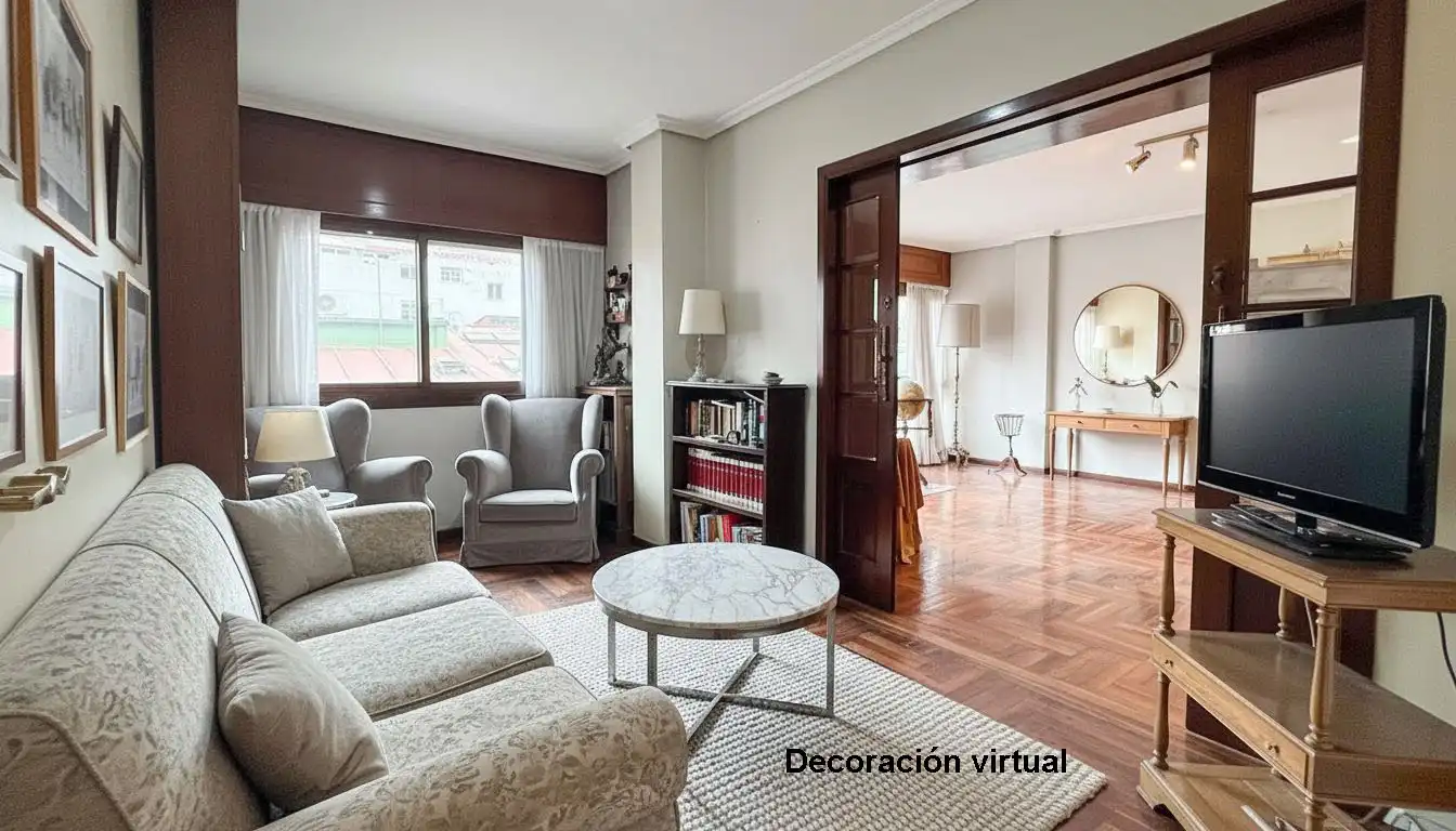 Sala de estar de Piso en venta en Vigo  con Calefacción, Horno y Lavadora