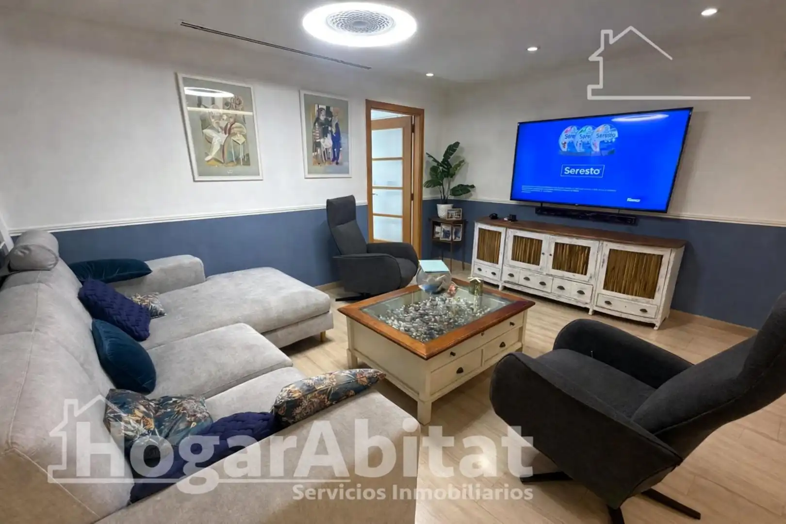 Living room of Flat for sale in  Valencia Capital  with Air Conditioner, Storage room and Balcony