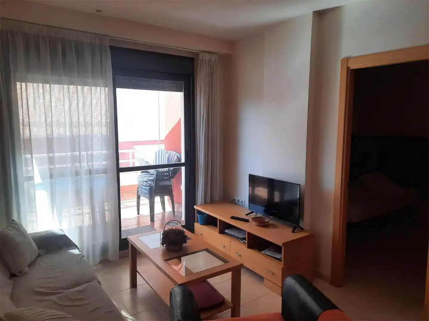 Living room of Flat for rent in Vera  with Air Conditioner, Private garden and Swimming Pool