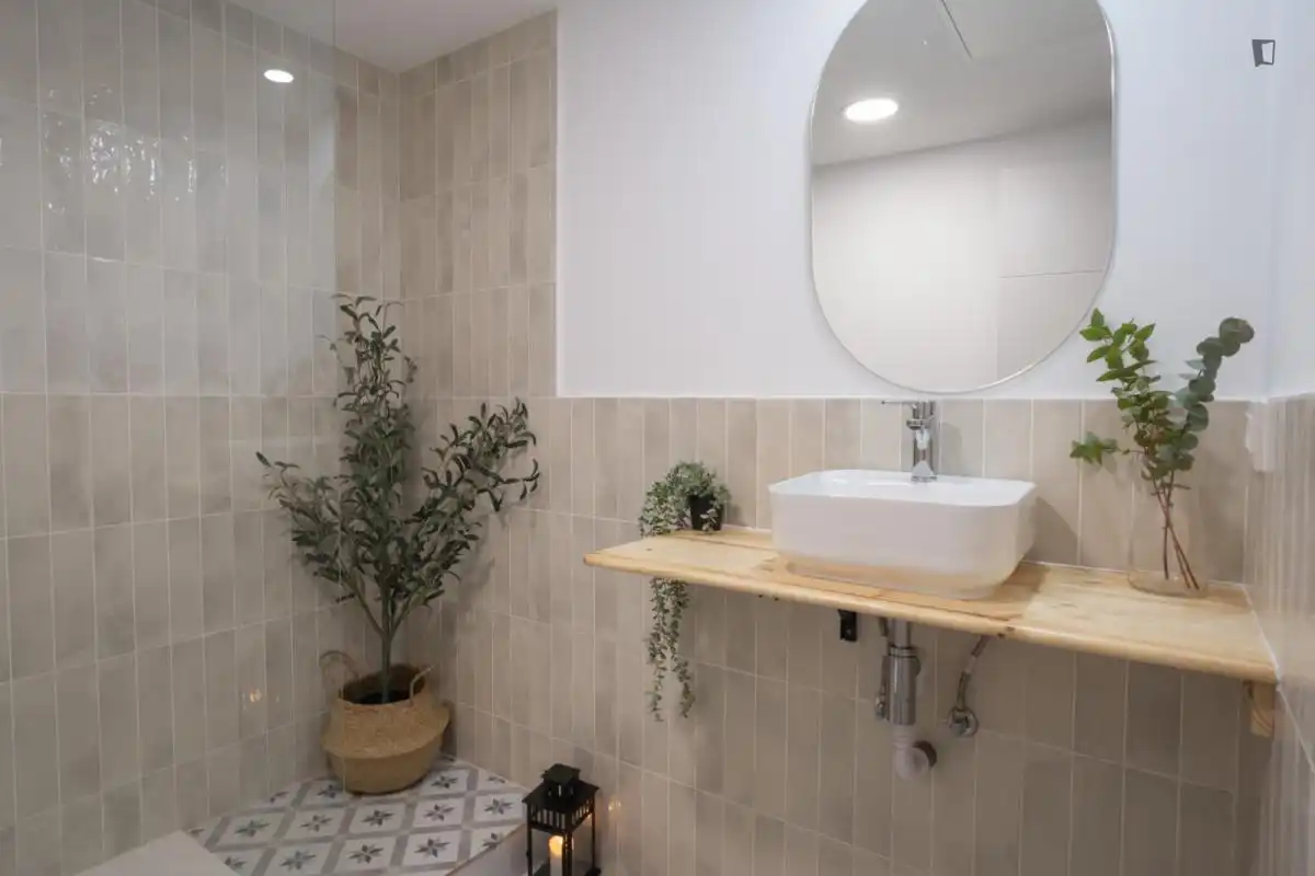 Bany de Apartament per a compartir en Barcelona amb Aire condicionat, Calefacció i Moblat