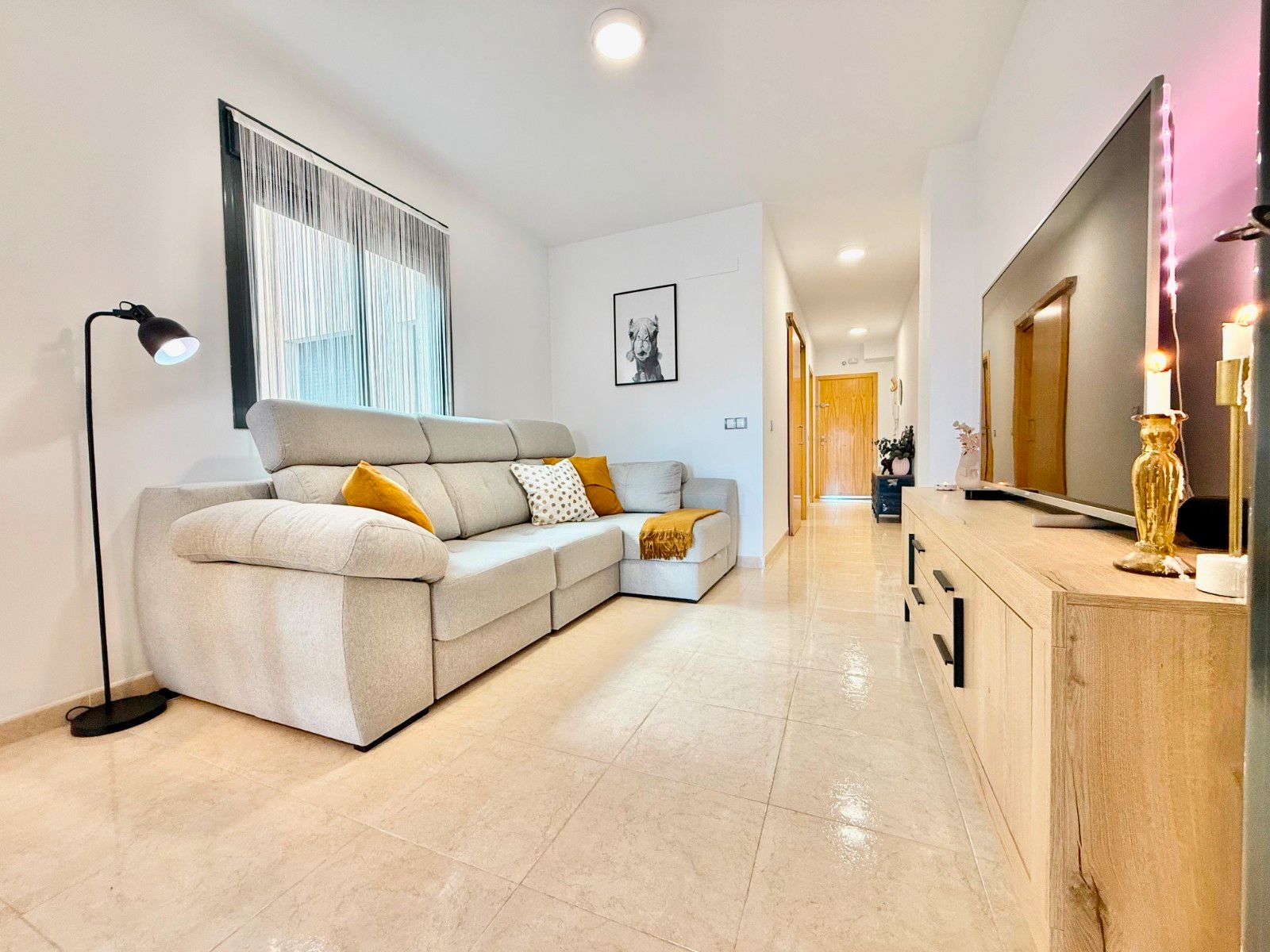 Living room of Flat for sale in Vícar  with Terrace, Swimming Pool and Balcony