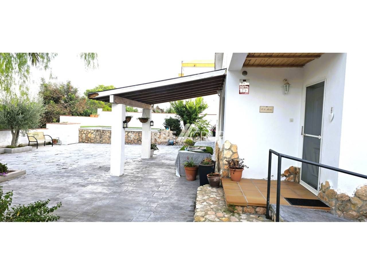 Vista exterior de Casa o xalet en venda en Creixell amb Aire condicionat, Jardí privat i Piscina