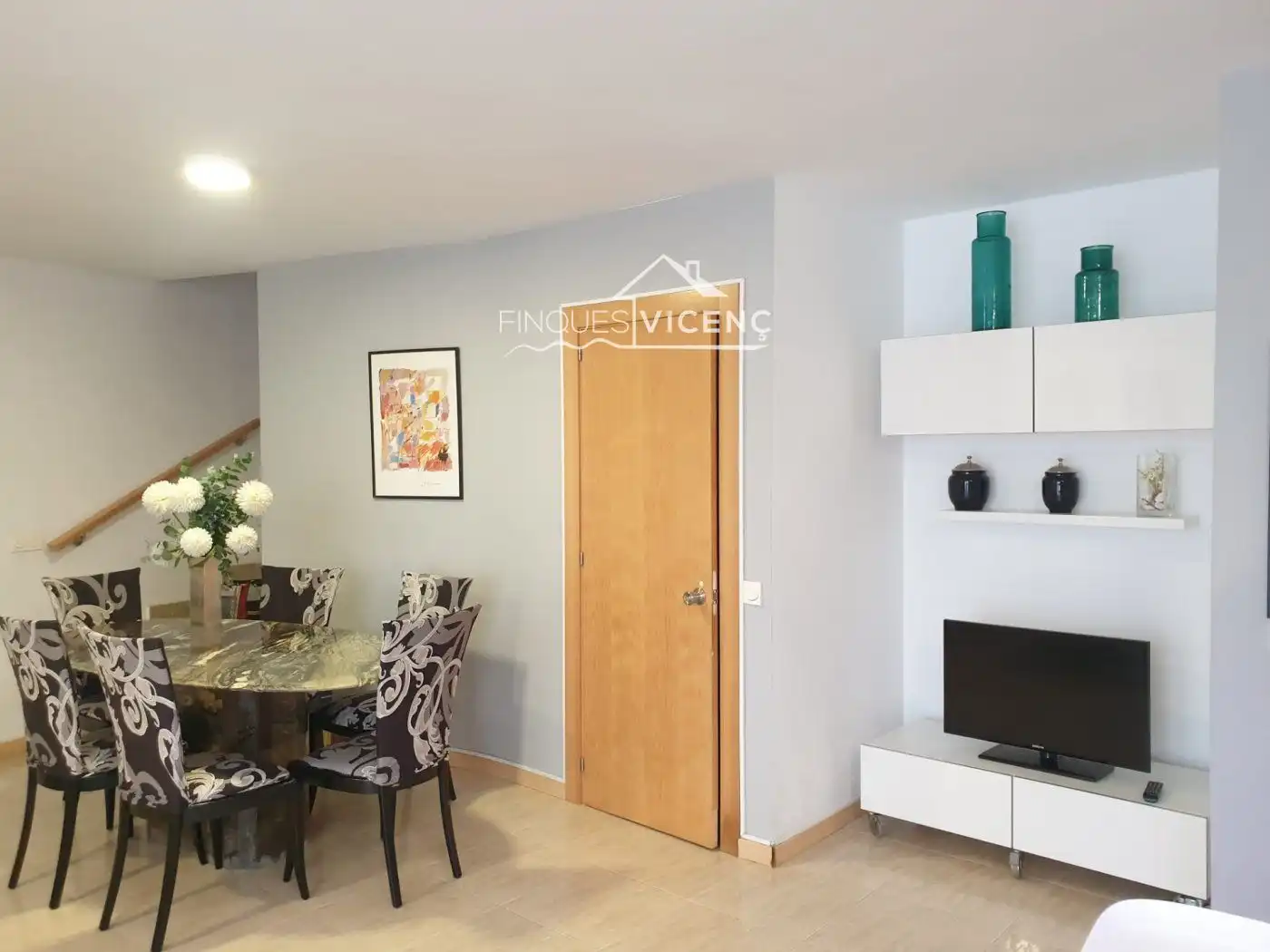Wohnzimmer von Einfamilien-Reihenhaus zum Verkauf in Roda de Berà mit Heizung, Terrasse und Schwimmbad