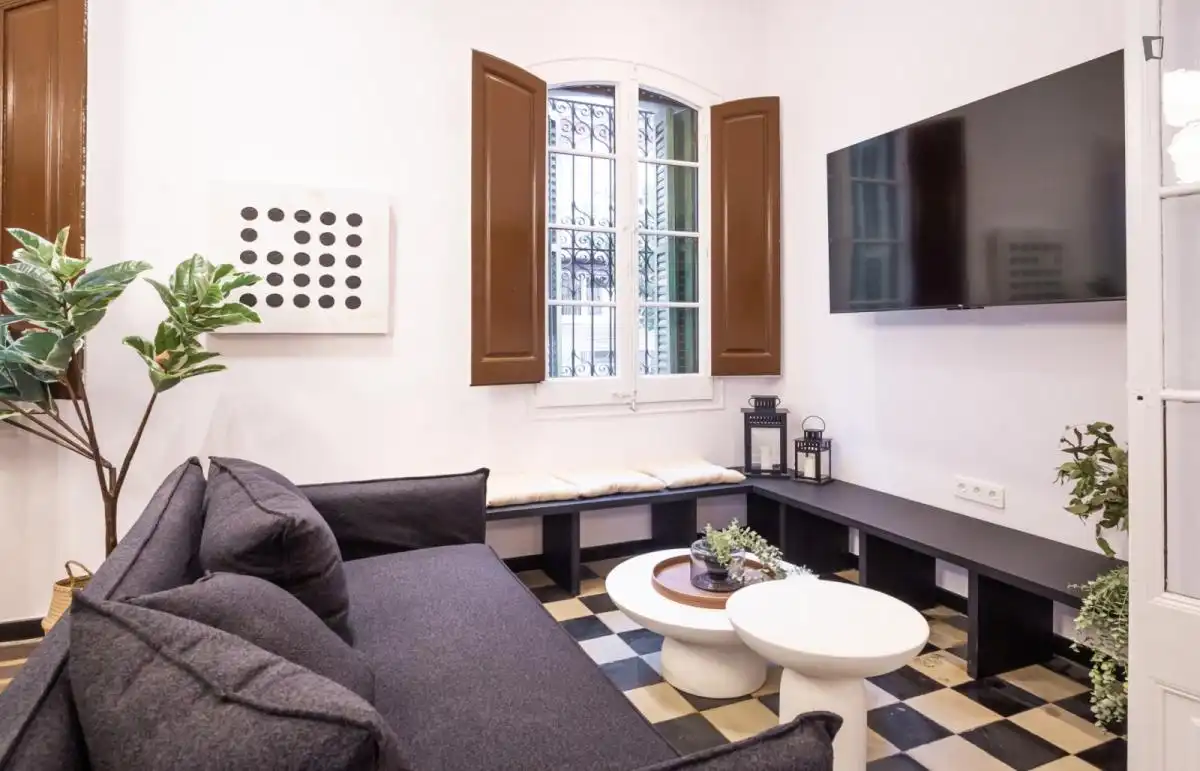 Sala d'estar de Casa o xalet per a compartir en Gràcia