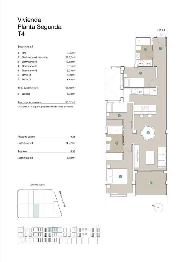 Piso en venta en Jacarilla con Terraza, Piscina y Piscina comunitaria