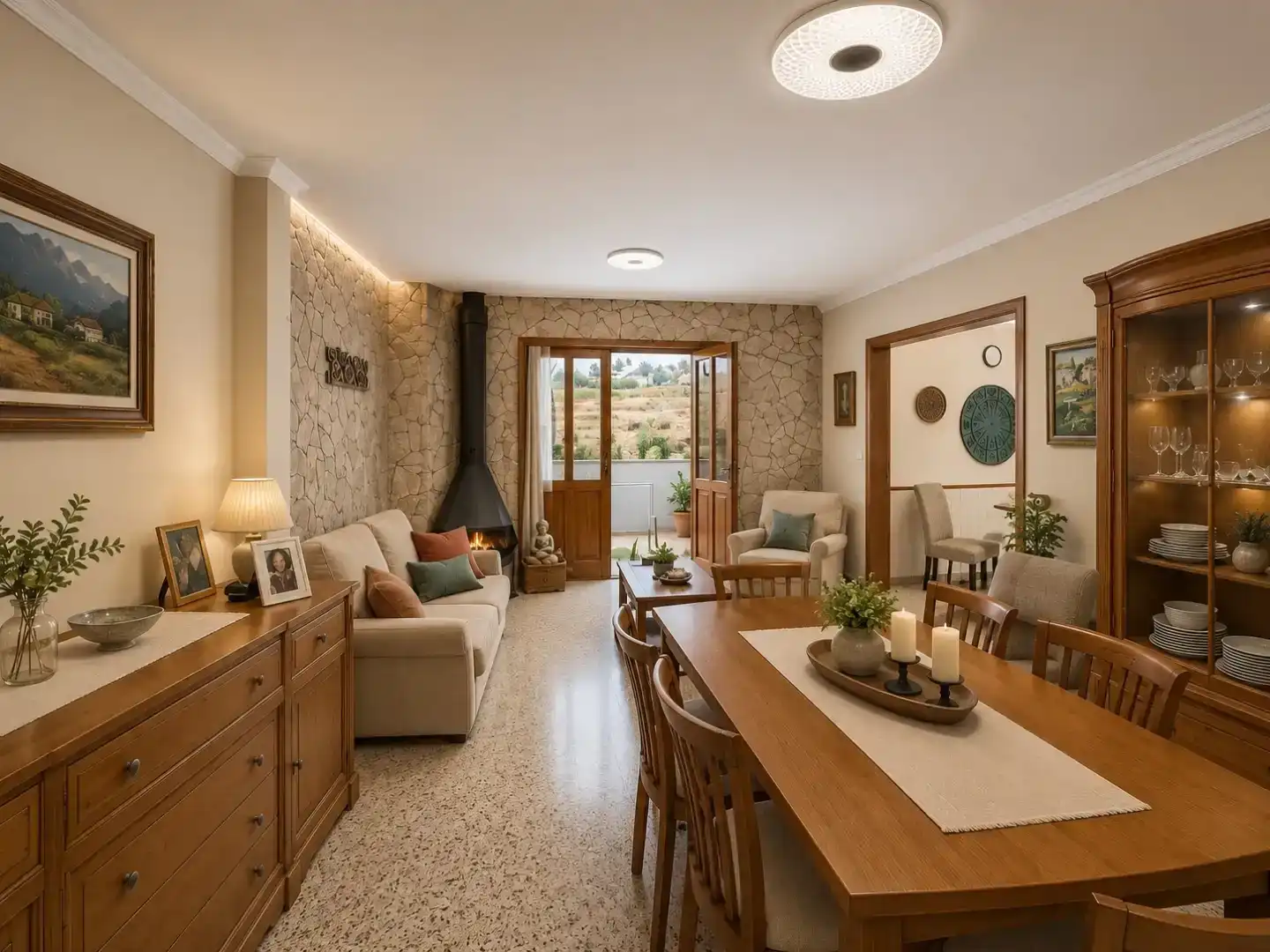 Sala d'estar de Casa adosada en venda en Los Realejos amb Balcó