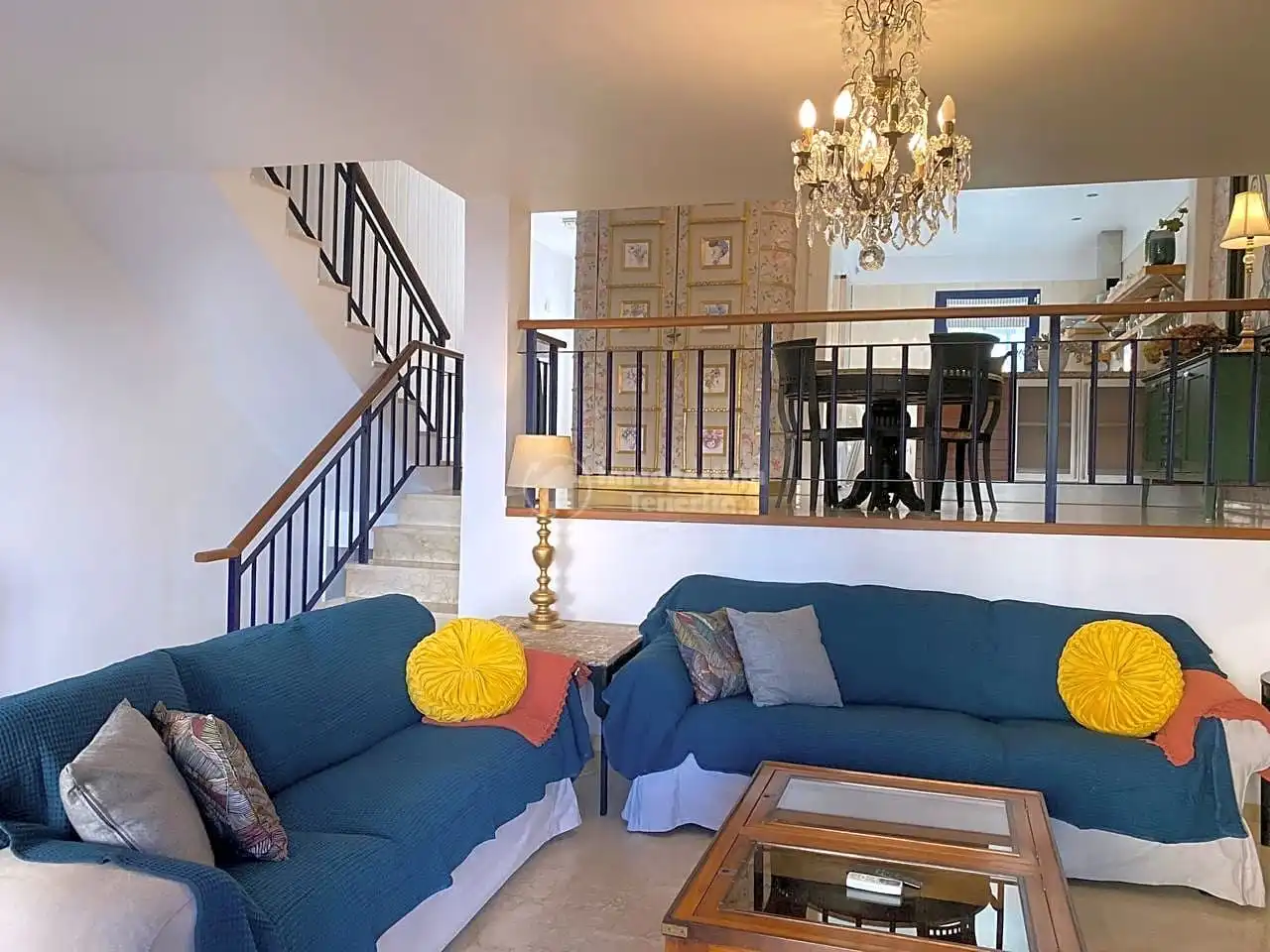Sala de estar de Casa adosada de alquiler en Arona con Aire acondicionado, Jardín privado y Terraza