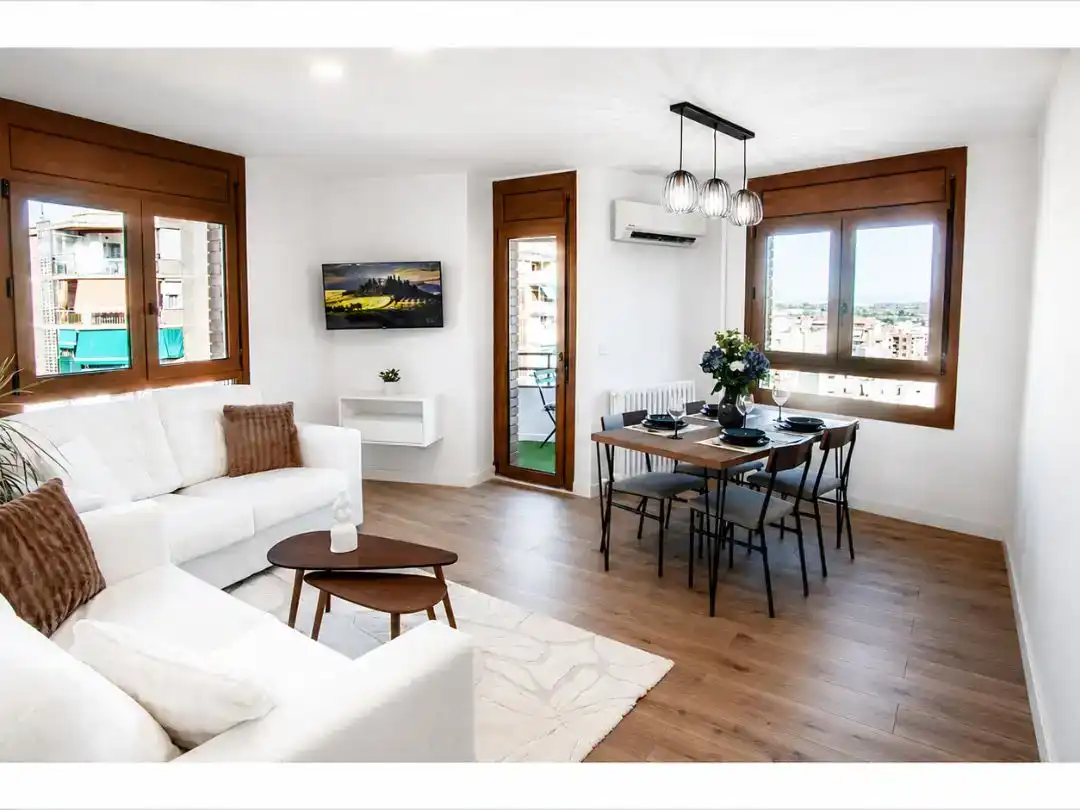 Living room of Flat for sale in  Lleida Capital  with Air Conditioner and Balcony