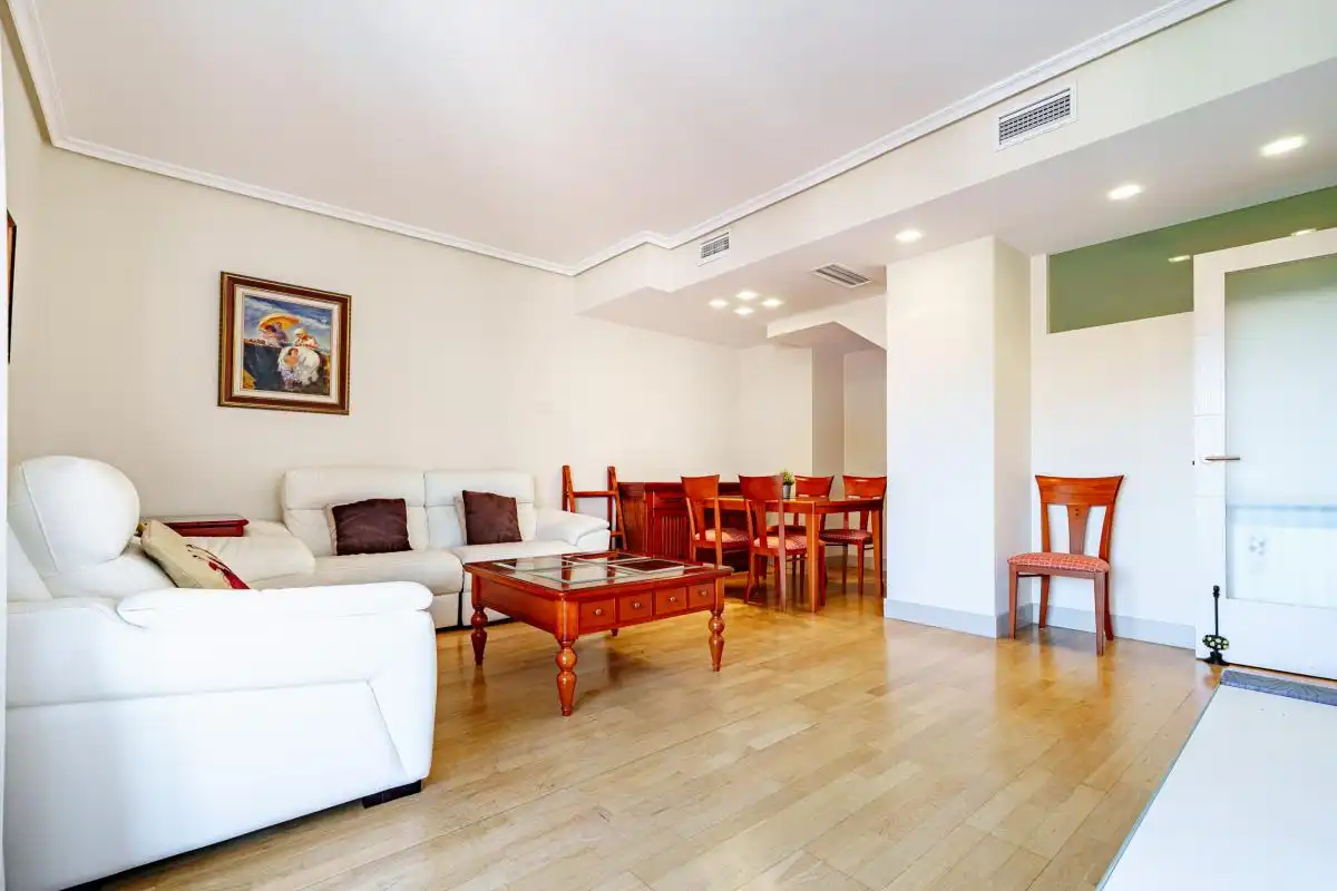 Sala de estar de Ático en venta en Pozuelo de Alarcón con Aire acondicionado, Calefacción y Jardín privado