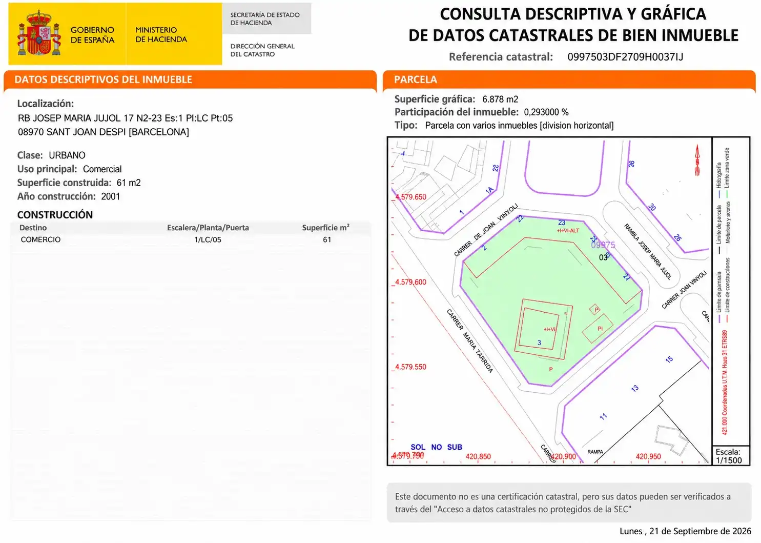 Local commercial à vendre à Rambla Josep Maria Jujol 2, imagen 7