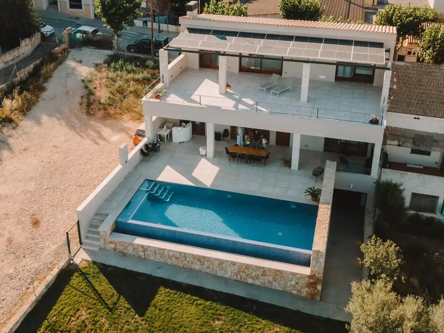 Swimming pool of Flat for sale in Santa Eugènia  with Air Conditioner, Private garden and Parquet flooring