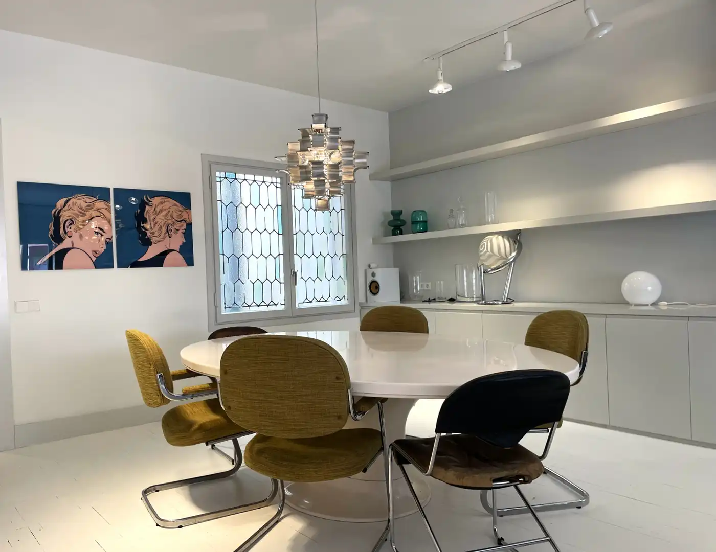 Comedor de Piso de alquiler en Barcelona con Aire acondicionado, Calefacción y Parquet