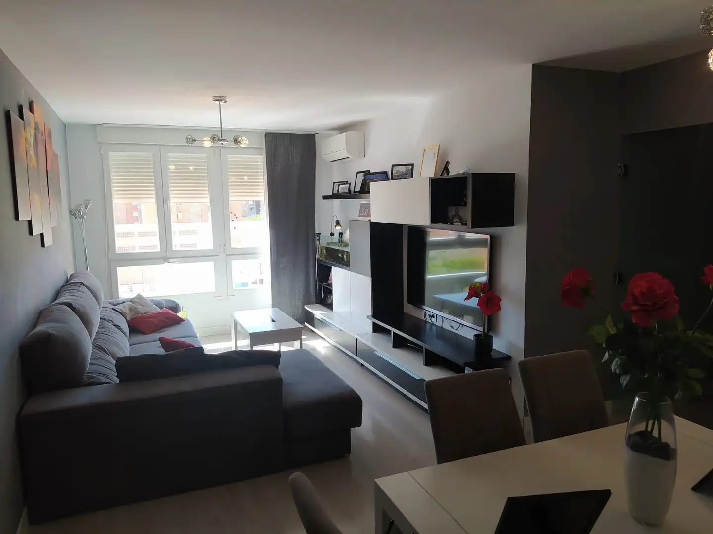 Wohnzimmer von Wohnung zur Miete in Málaga mit Klimaanlage, Terrasse und Möbliert