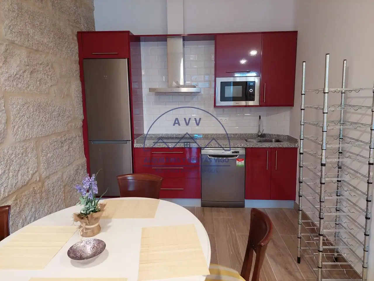 Cocina de Loft de alquiler en Vigo  con Calefacción y Amueblado