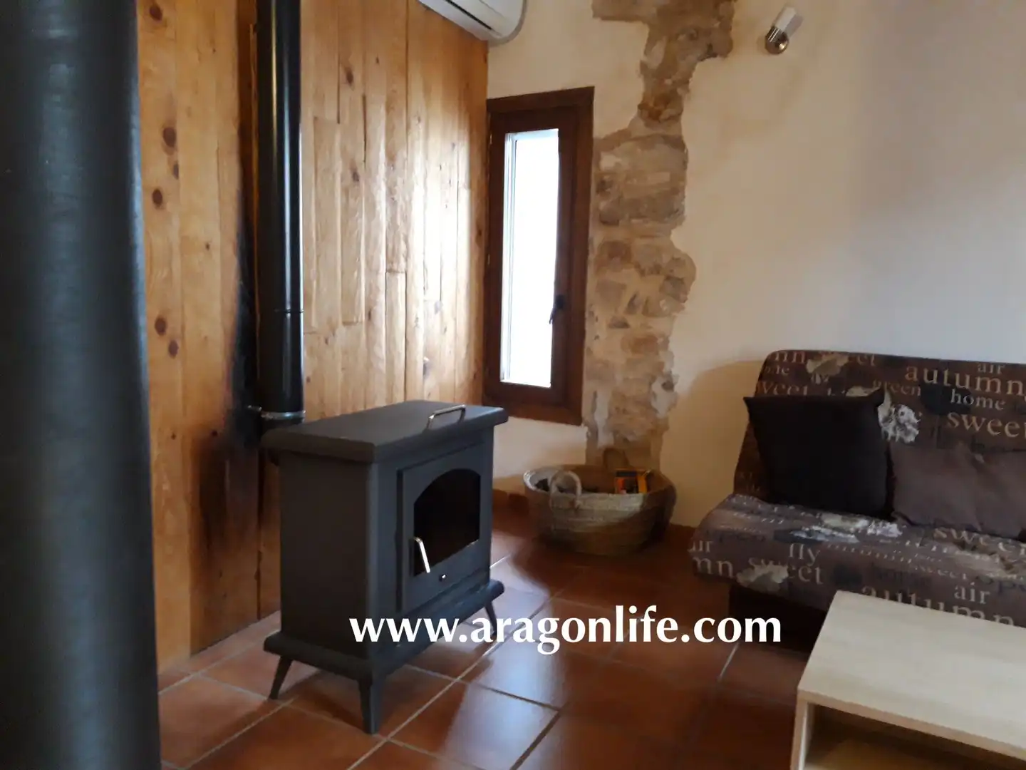 Sala de estar de Casa o chalet en venta en Nonaspe con Aire acondicionado, Amueblado y Horno