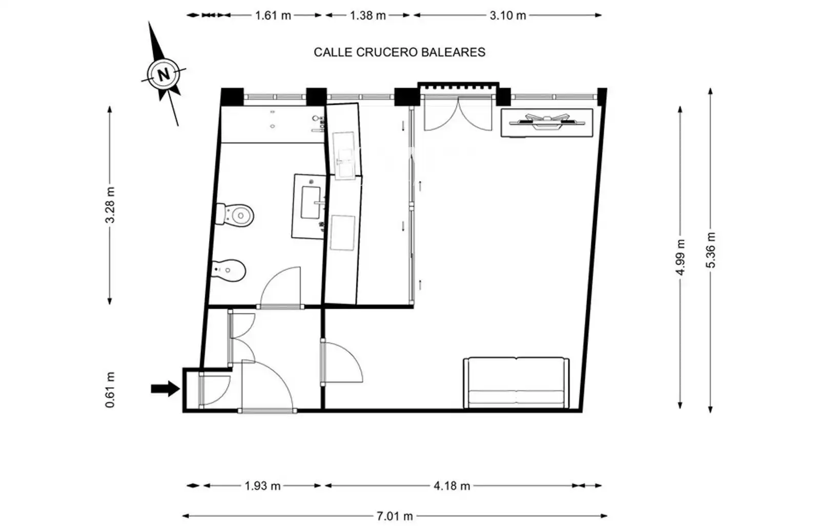 Estudio en venta en Madrid con Aire acondicionado y Amueblado