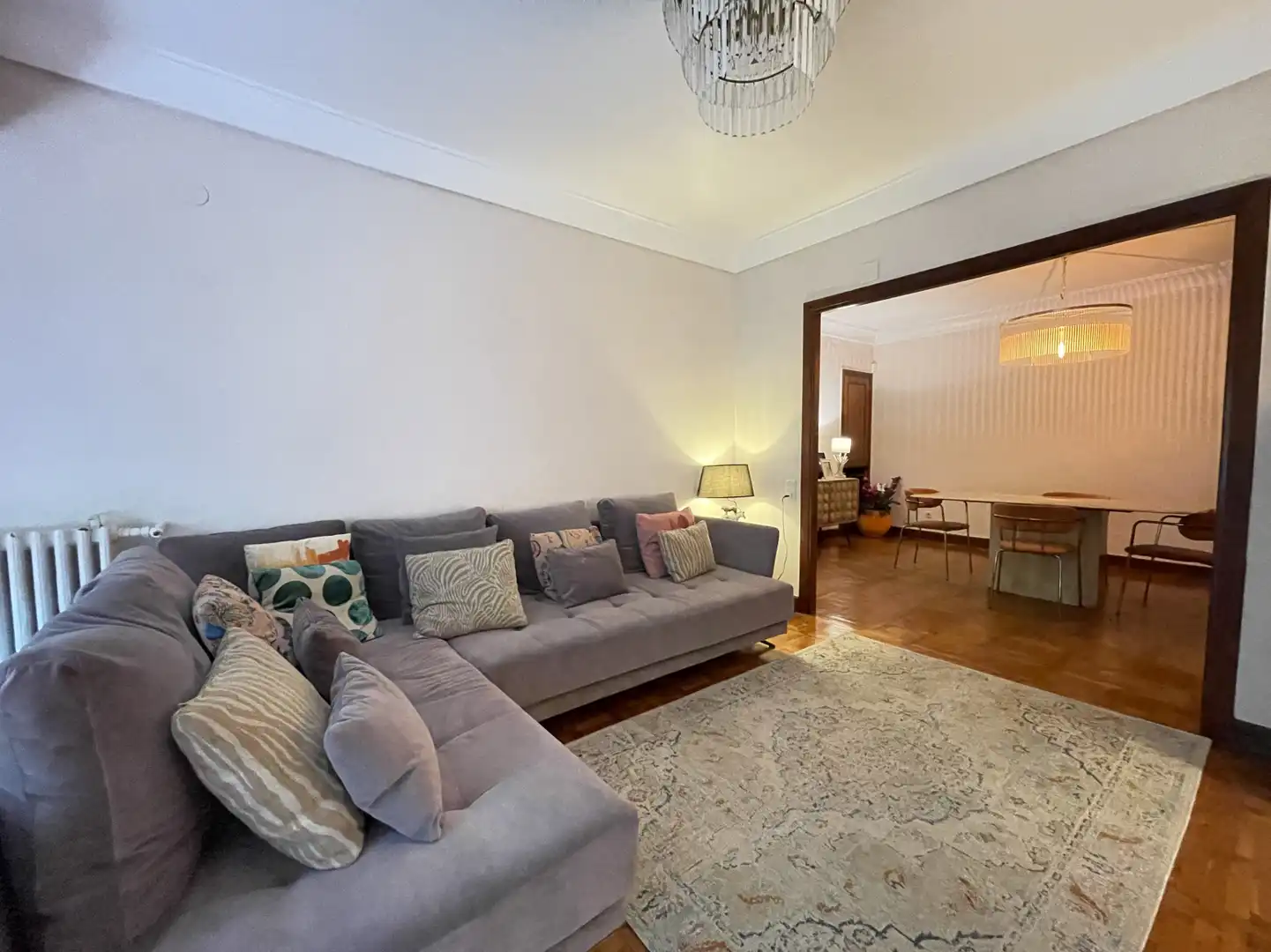 Sala de estar de Piso de alquiler en Donostia - San Sebastián  con Calefacción, Amueblado y Balcón